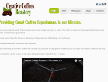 Tablet Screenshot of creativecoffees.com